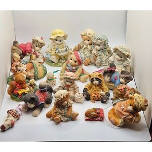 Vintage Calico Kittens Figurine Lot of 14‎ Enesco 1990s Collectible Cats